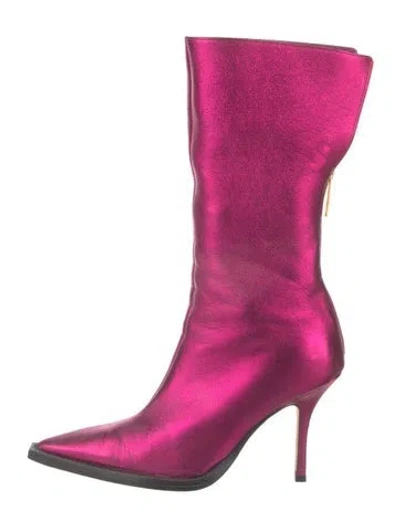 Pre-owned Paris Texas Leather Boots In Pink