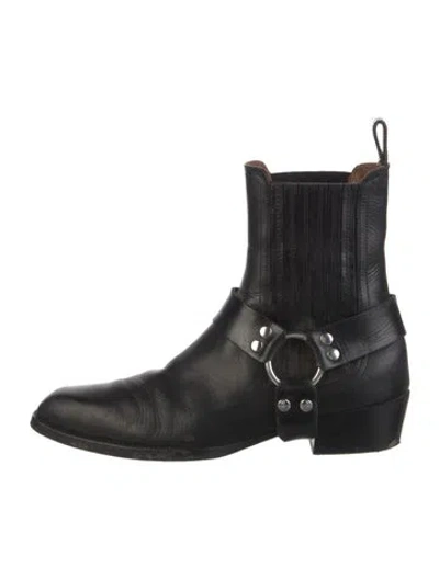 Pre-owned Paris Texas Leather Chelsea Boots In Black