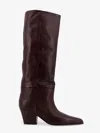 Paris Texas Leather Knee-high Block Heel Boot In Brown
