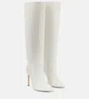 Paris Texas Knee-high Leather Boots In White