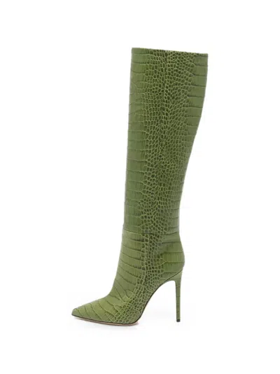 Pre-owned Paris Texas Leather Knee-length Boots In Green