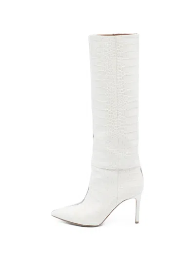 Pre-owned Paris Texas Leather Knee-length Boots In White