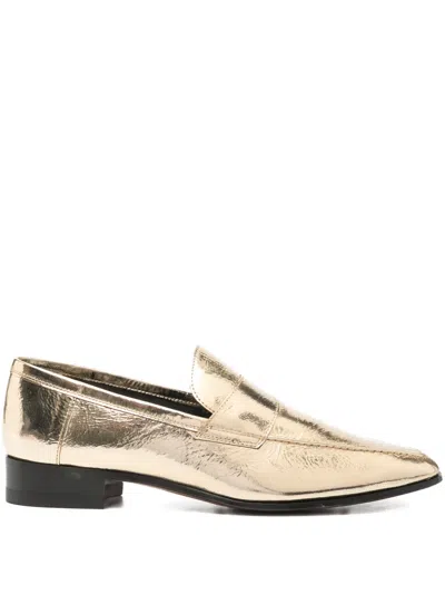 Paris Texas Leather Loafers In Gold