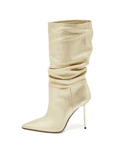 Pre-owned Paris Texas Leather Pointed Boots In Gold