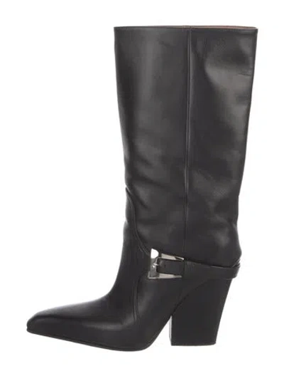 Pre-owned Paris Texas Leather Riding Boots In Black