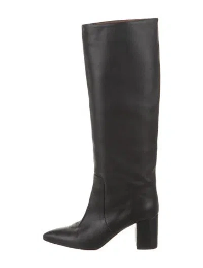 Pre-owned Paris Texas Leather Riding Boots In Black