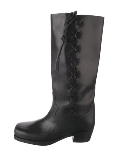 Pre-owned Paris Texas Leather Riding Boots In Black