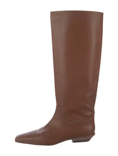 Pre-owned Paris Texas Leather Riding Boots In Brown