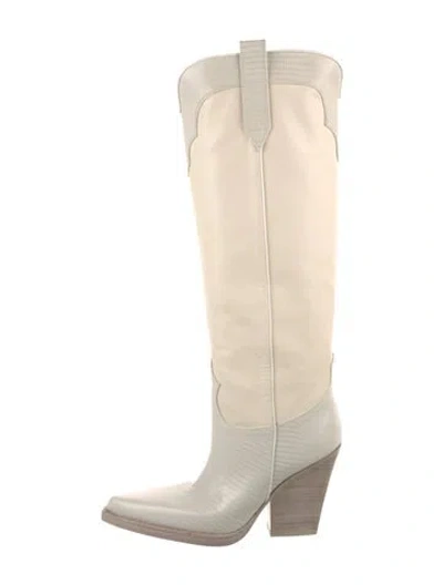 Pre-owned Paris Texas Leather Riding Boots In Neutral