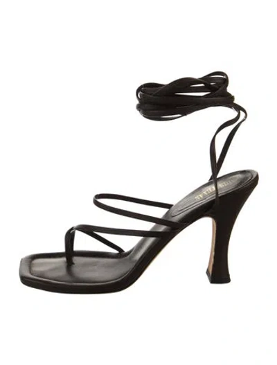 Pre-owned Paris Texas Leather Sandals In Black