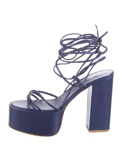 Pre-owned Paris Texas Leather Sandals In Blue