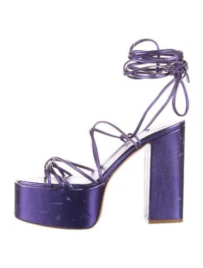 Pre-owned Paris Texas Leather Sandals In Purple