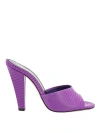 Paris Texas Olivia 120mm Open-toe Mules In Purple