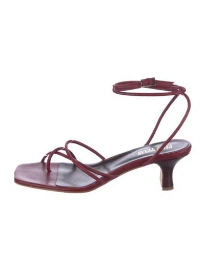 Pre-owned Paris Texas Leather Sandals In Red