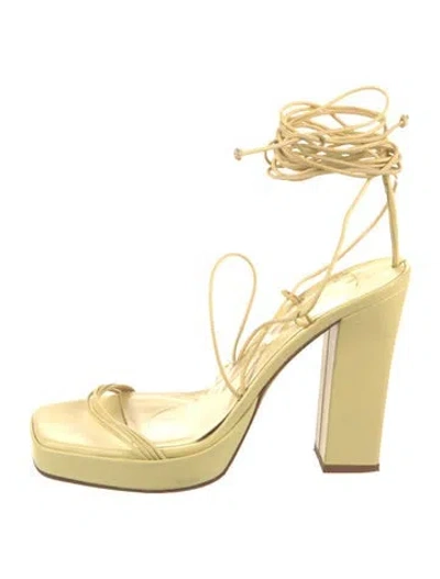 Pre-owned Paris Texas Leather Sandals In Yellow