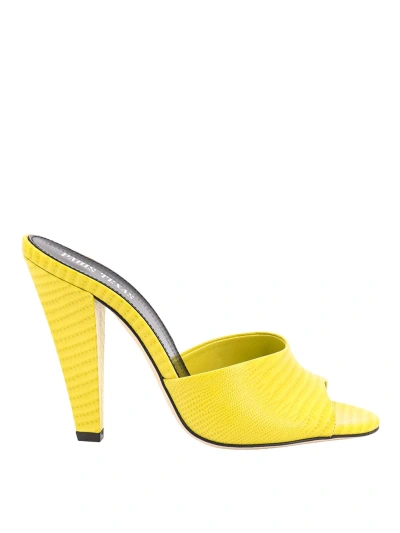 Paris Texas Leather Sandals In Yellow