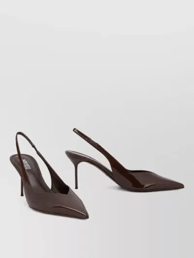 Paris Texas Leather Slingback Pumps In Brown
