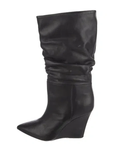 Pre-owned Paris Texas Leather Slouch Boots In Black