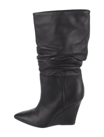 Pre-owned Paris Texas Leather Slouch Boots In Black