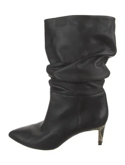 Pre-owned Paris Texas Leather Slouch Boots In Black