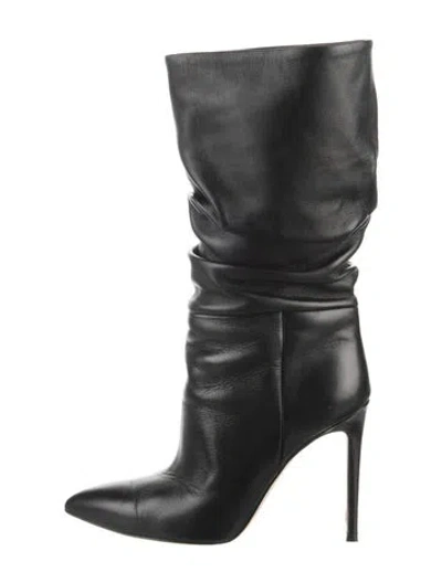 Pre-owned Paris Texas Leather Slouch Boots In Black