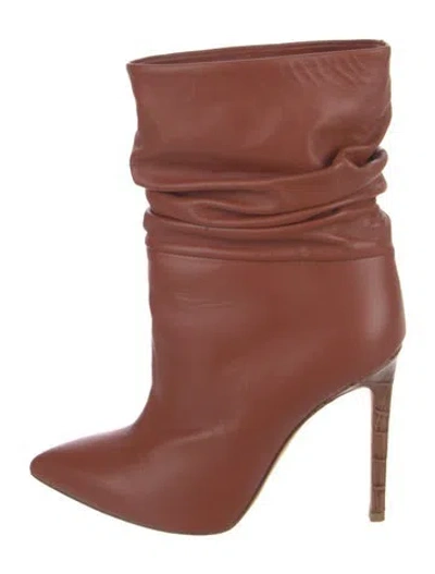 Pre-owned Paris Texas Leather Slouch Boots In Brown