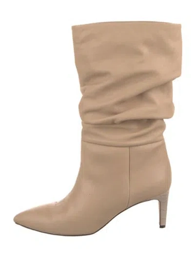 Pre-owned Paris Texas Leather Slouch Boots In Neutral