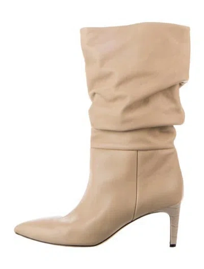 Pre-owned Paris Texas Leather Slouch Boots In Neutrals
