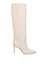 Paris Texas Leather Stiletto Boots In White