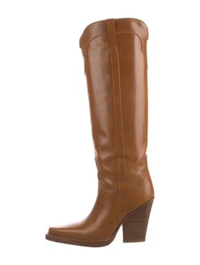 Pre-owned Paris Texas Leather Western Boots In Brown