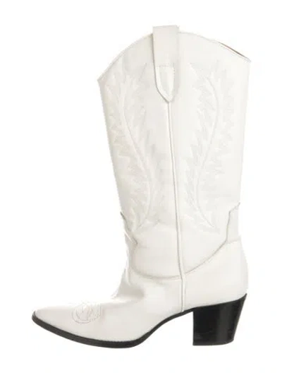Pre-owned Paris Texas Leather Western Boots In White