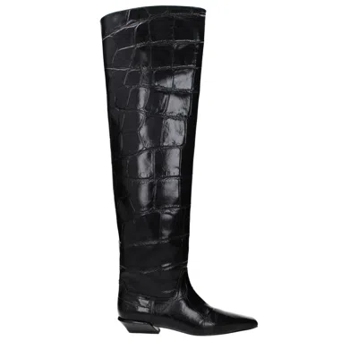 Paris Texas Leather Women's Boot In Black