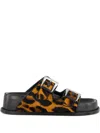 Paris Texas Leopard-print Flat Sandals