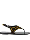 Paris Texas Amalfi Leopard-print Calf Hair Thong Sandals