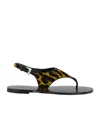 Paris Texas Leopard-print Flat Sandals