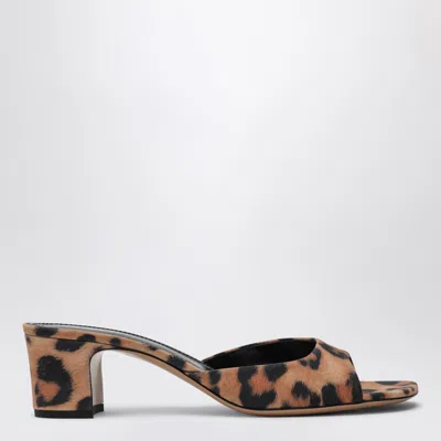 PARIS TEXAS LEOPARD PRINT LARA MULE SANDAL