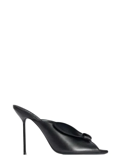 Paris Texas Linda Knot-detail Leather Mules In Black