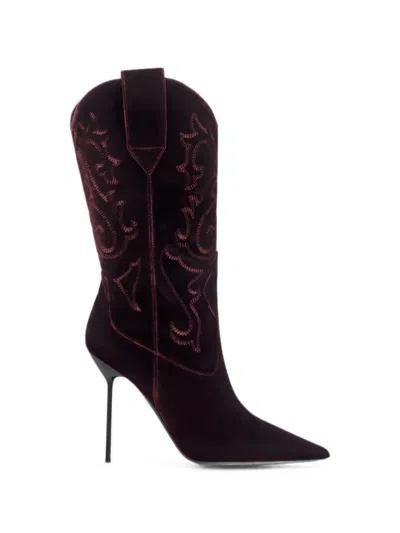 Paris Texas Lidia 105 Heeled Cowboy Boots In Black