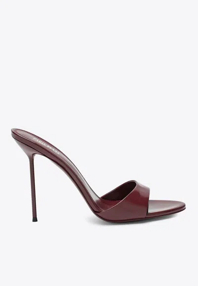 Paris Texas Lidia 105 Patent Leather Mules In Burgundy