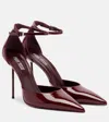 Paris Texas Ankle-strap Pumps In Rouge Noir Patent Leather