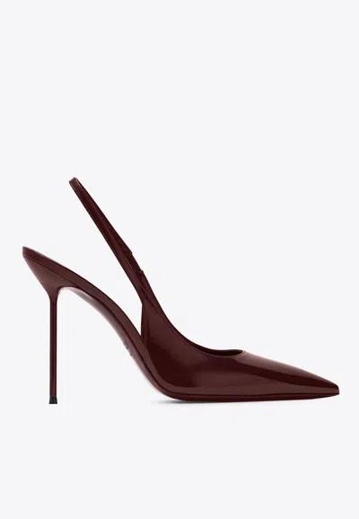 Paris Texas Lidia 105 Patent Leather Slingback Pumps In Burgundy
