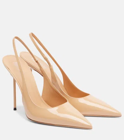 Paris Texas Lidia Slingback Pumps Pointed Toe Stiletto In Brown