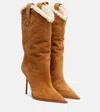 Paris Texas Lidia 105 Suede Cowboy Boots In Brown