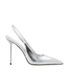 Paris Texas Lidia 115mm Metallic-effect Leather Pumps In White