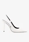 Paris Texas 100mm Lidia Slingback Pumps In White