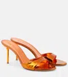 Paris Texas Lidia 70 Metallic Leather Sandals In Orange