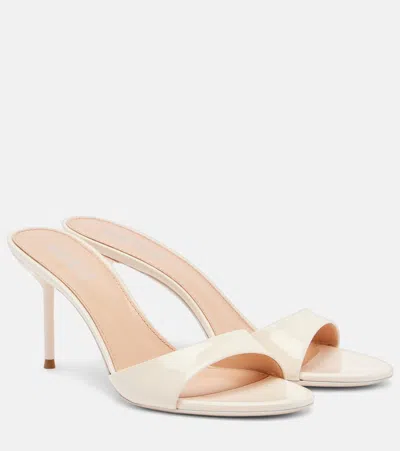 Paris Texas Lidia 70 Patent Leather Mules In Neutral