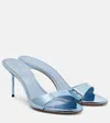 Paris Texas Light Blue Patent Leather Mule Sandals
