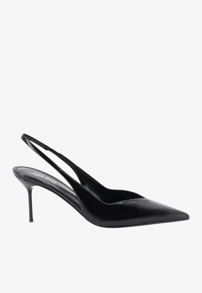 Paris Texas Lidia 70 Patent Leather Slingback Pumps In Black