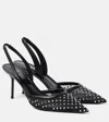 Paris Texas Lidia 80 Embellished Mesh Slingback Pumps In Black